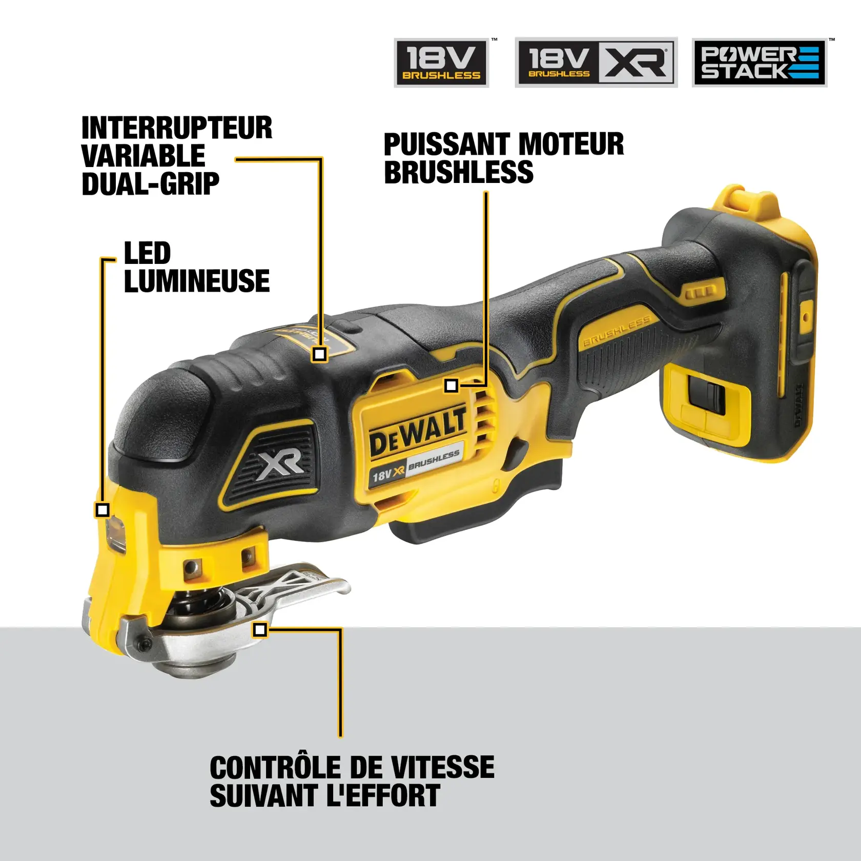 18V XR Brushless Multi-tool avec 3 vitesses