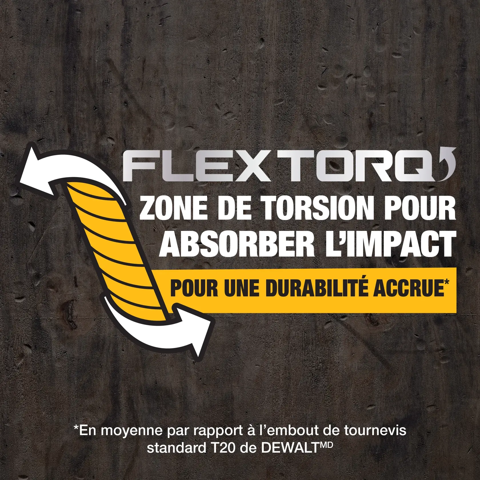 Embout de tournevis DEWALT DT7397T torsion, tige jaune, pointe étoile T27.