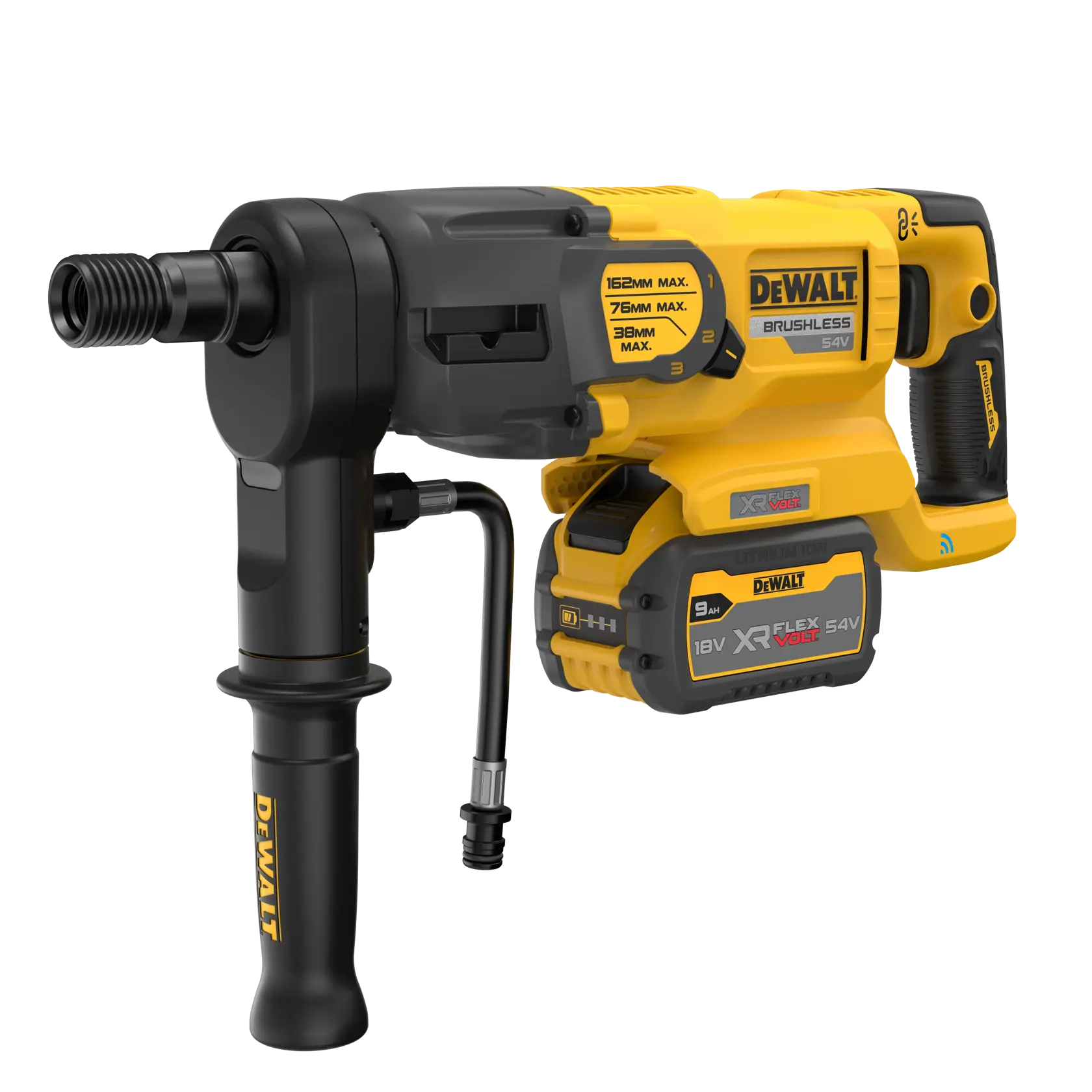 Outil DEWALT photographie DCD150X2-QW, DCD150X2, batterie XR Flexvolt 54V, brushless, jaune et noir.
