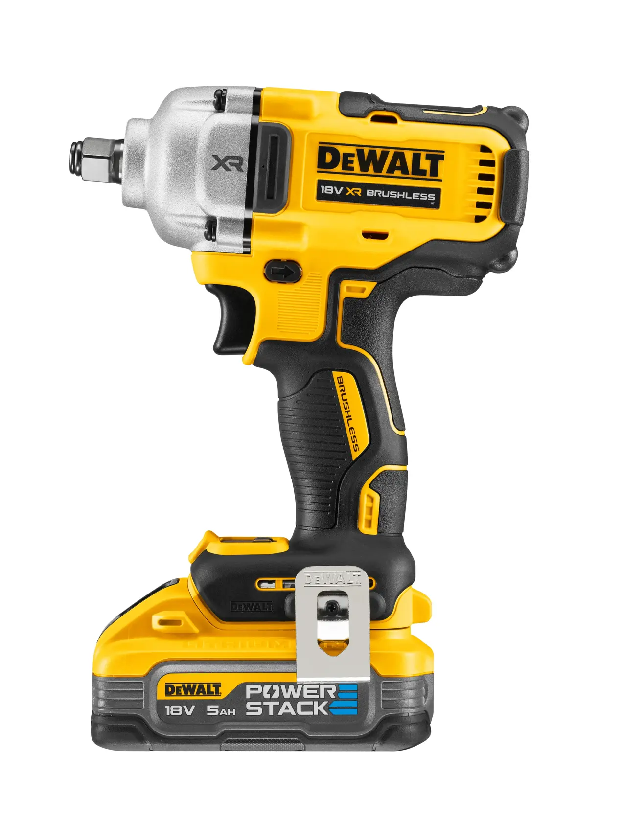 Boulonneuse à chocs 1/2‘’ Compacte XR 18V 5Ah Li-Ion Brushless 812 Nm - jonc de sécurité - POWERSTACK™