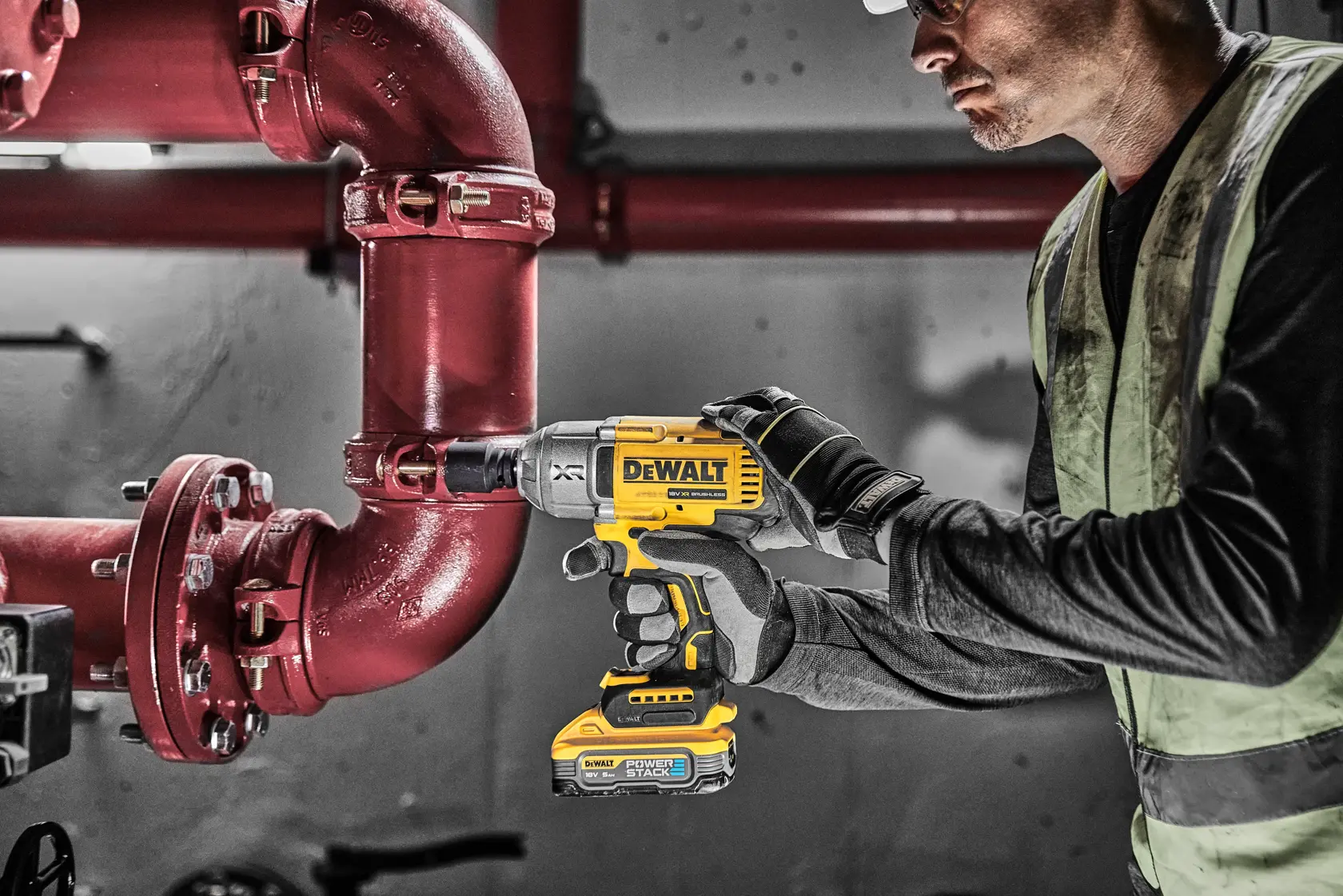 Boulonneuse ½" XR 18V 5Ah Li-Ion Brushless 1396 Nm - Jonc de sécurité - POWERSTACK™