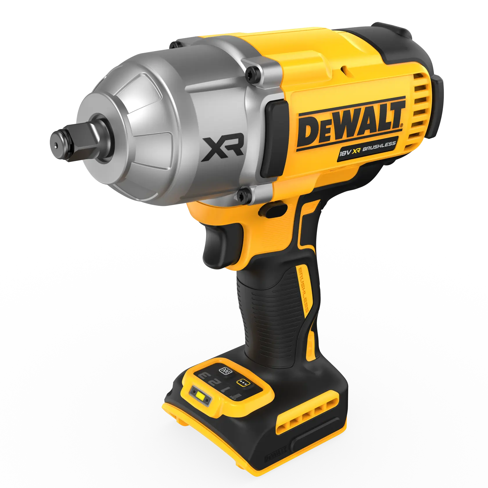 Llave de impacto DEWALT amarilla/negra. SKUs: DCF900NT-XJ, DCF900NT categoría: Fotografía.