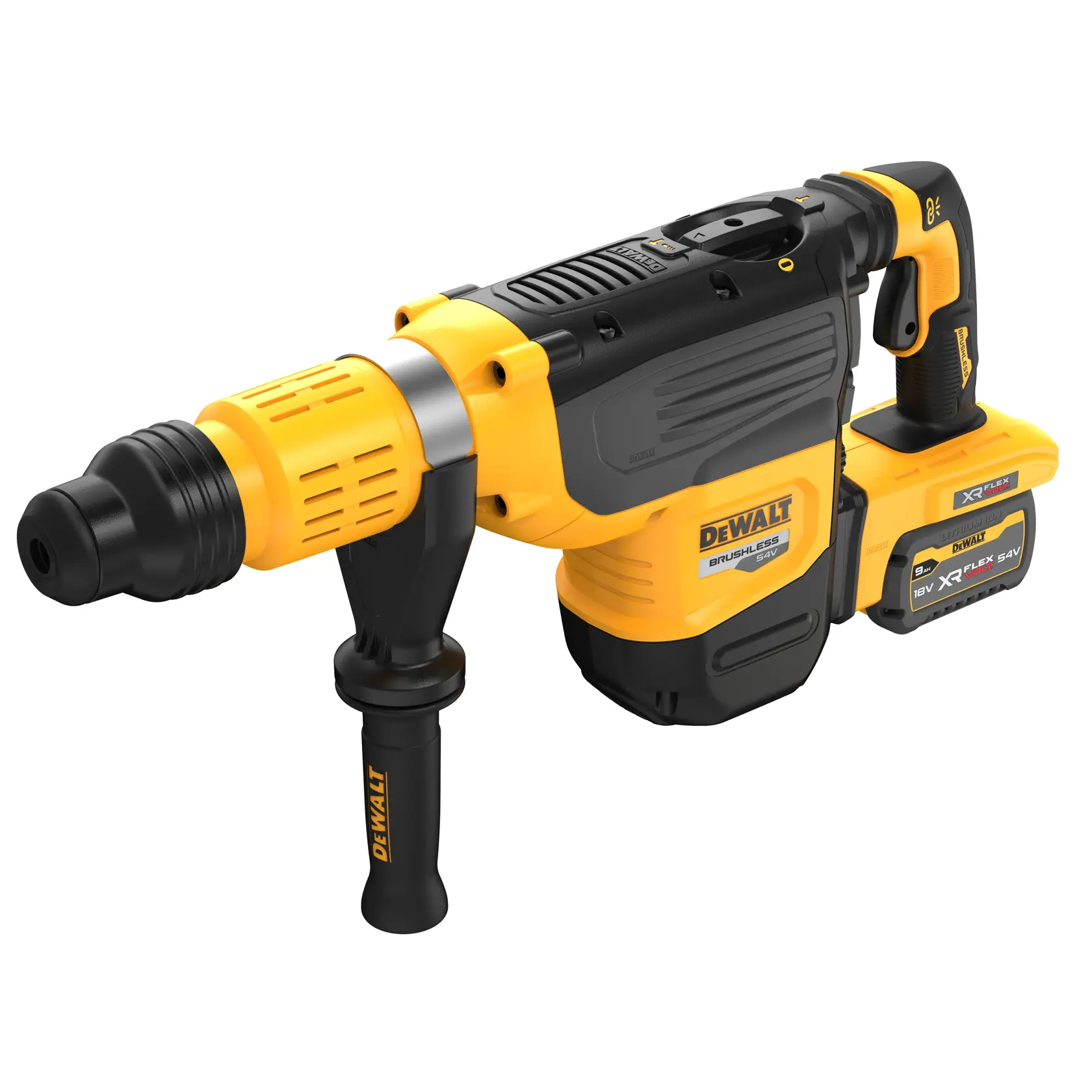 54V XR Flexvolt Perforateur-burineur SDS-Max 52mm (19.4J) - 2x accus 9.0Ah et chargeur rapide