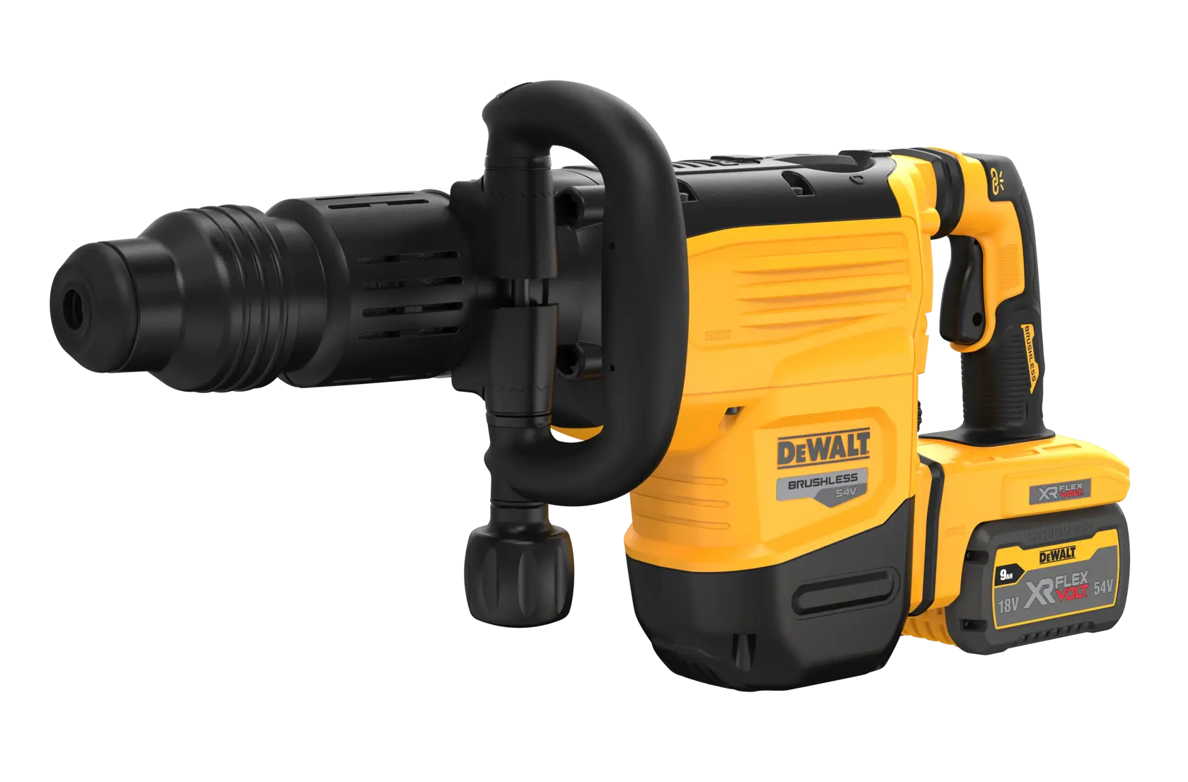 Perforateur sans fil DEWALT jaune avec poignée noire et batterie, modèle DCH892X2.
