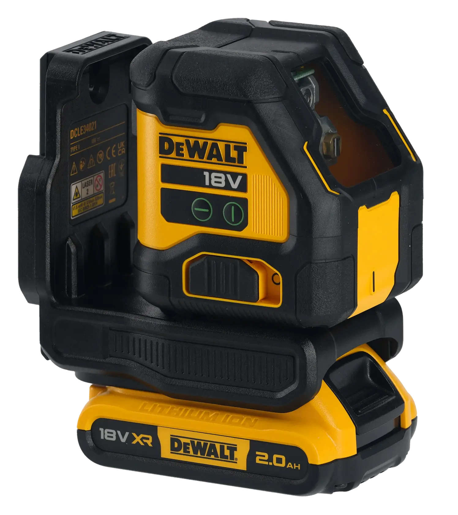 18V Kruislijnlaser Compact, 1x2Ah - Groen