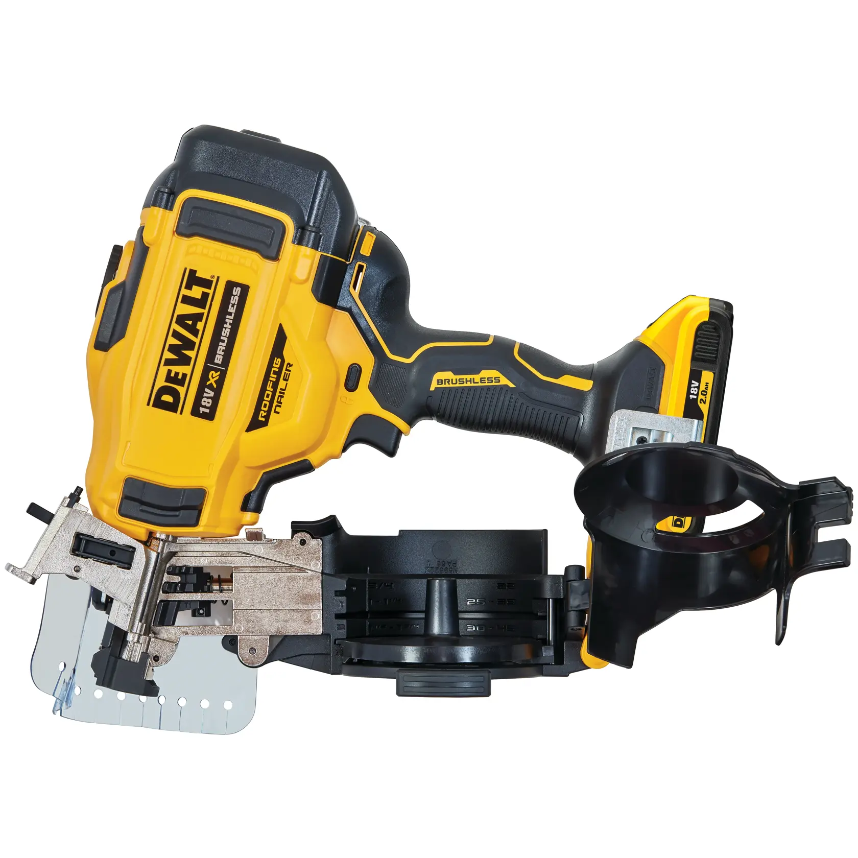 18V XR Brushless Roofing rolspijkertacker 2x 2.0Ah in TSTAK