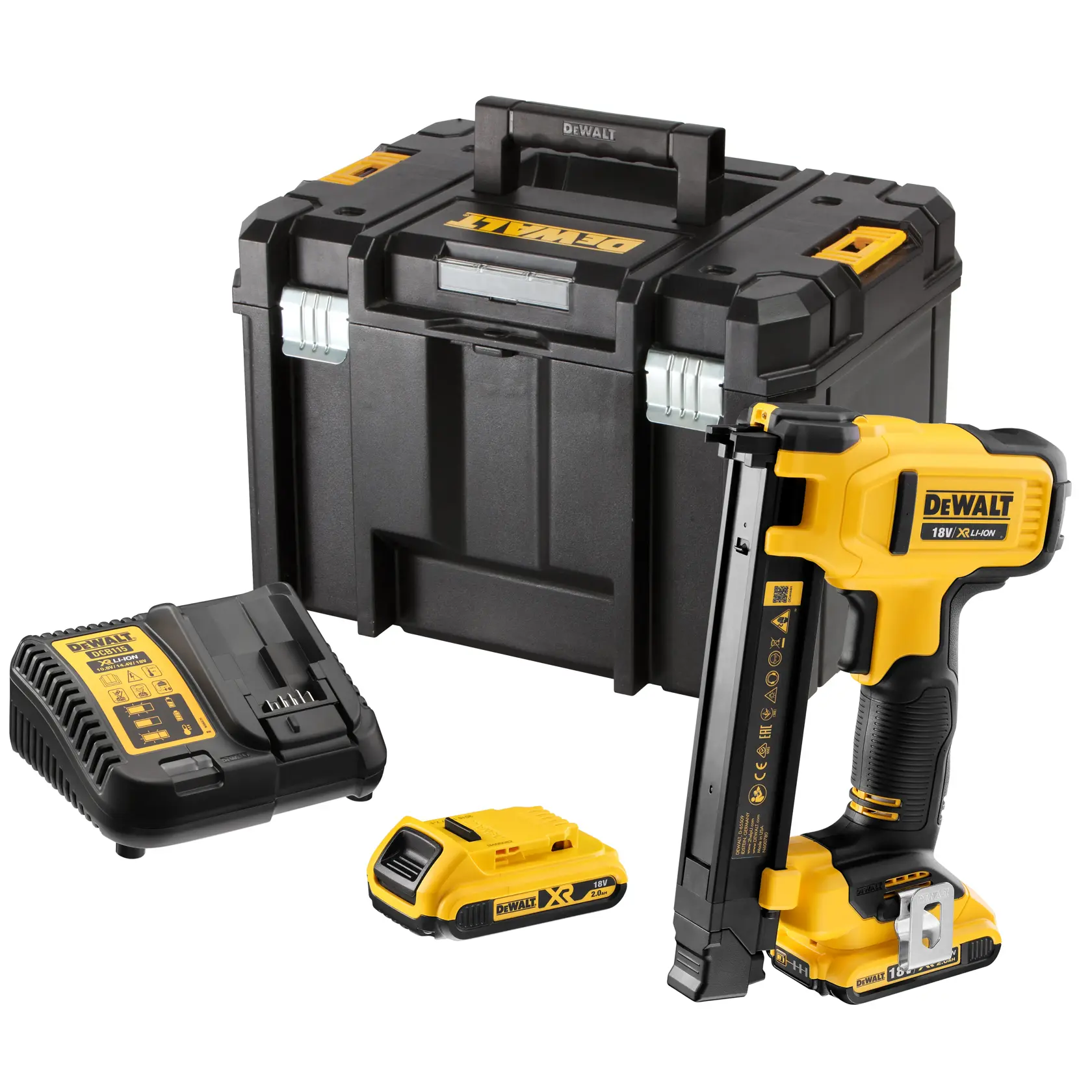 Agrafeuse 18V XR pour électriciens 2x 2.0Ah en TSTAK