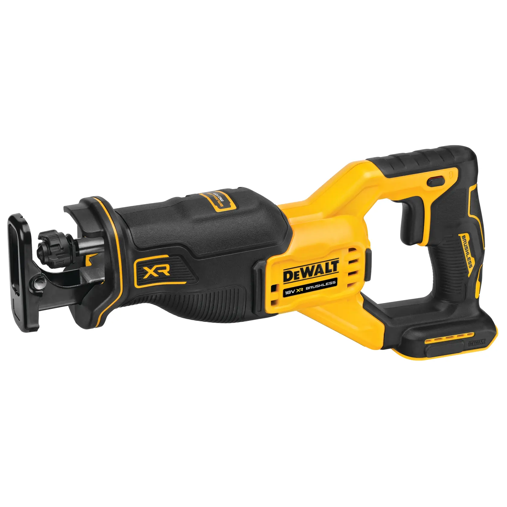 Scie sabre DEWALT, catégorie photographie, SKU DCS382N, DCS382N-XJ. Outil sans fil jaune et noir.