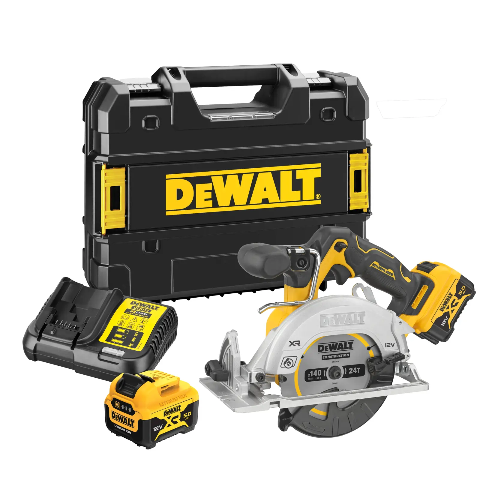 DEWALT scie sans fil, DCS512P2-QW, DCS512P2. Produit photo en EMEAANZ.
