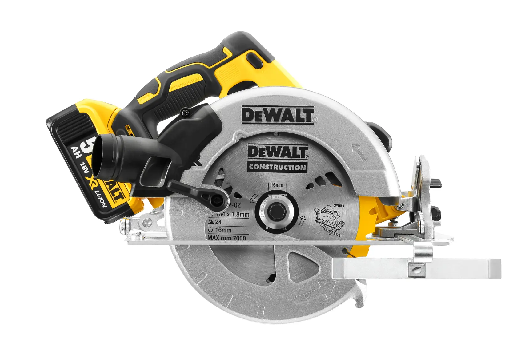 18V XR Brushless Scie circulaire 2x 5,0Ah en coffret TSTAK®