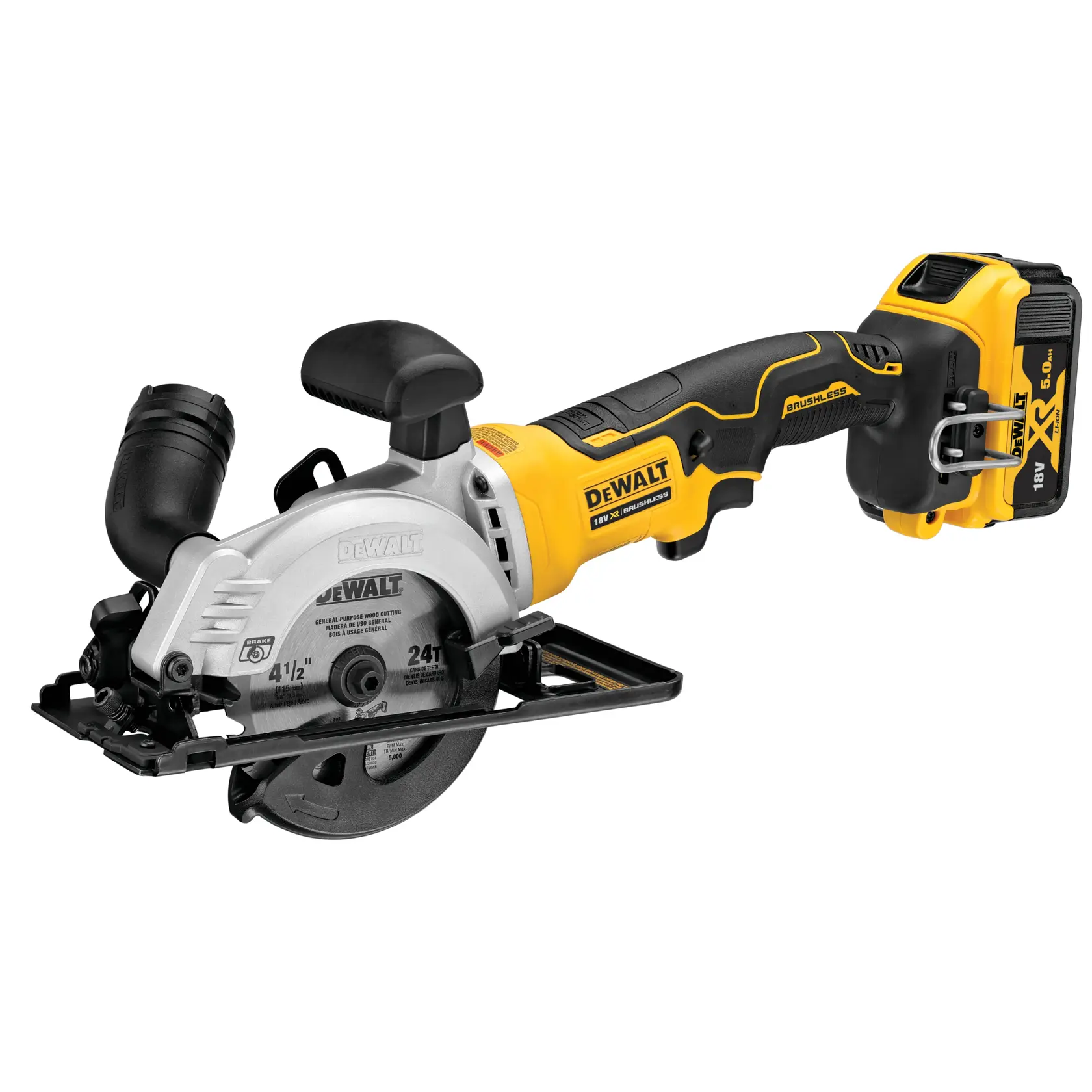 SCIE CIRCULAIRE XR 18V 5AH LI-ION BRUSHLESS 115MM