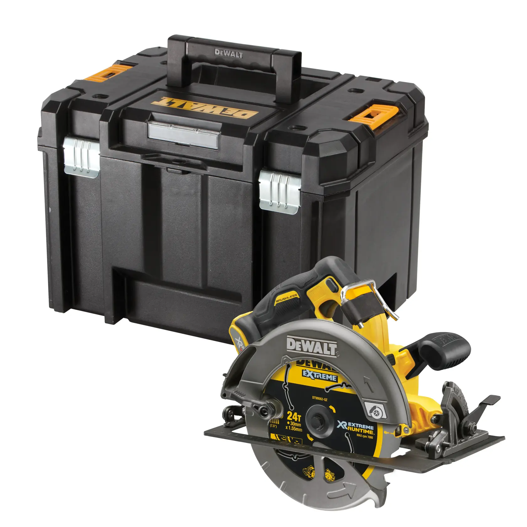 54V XR Flexvolt Scie circulaire 190mm en coffret TSTAK® - sans accu ni chargeur