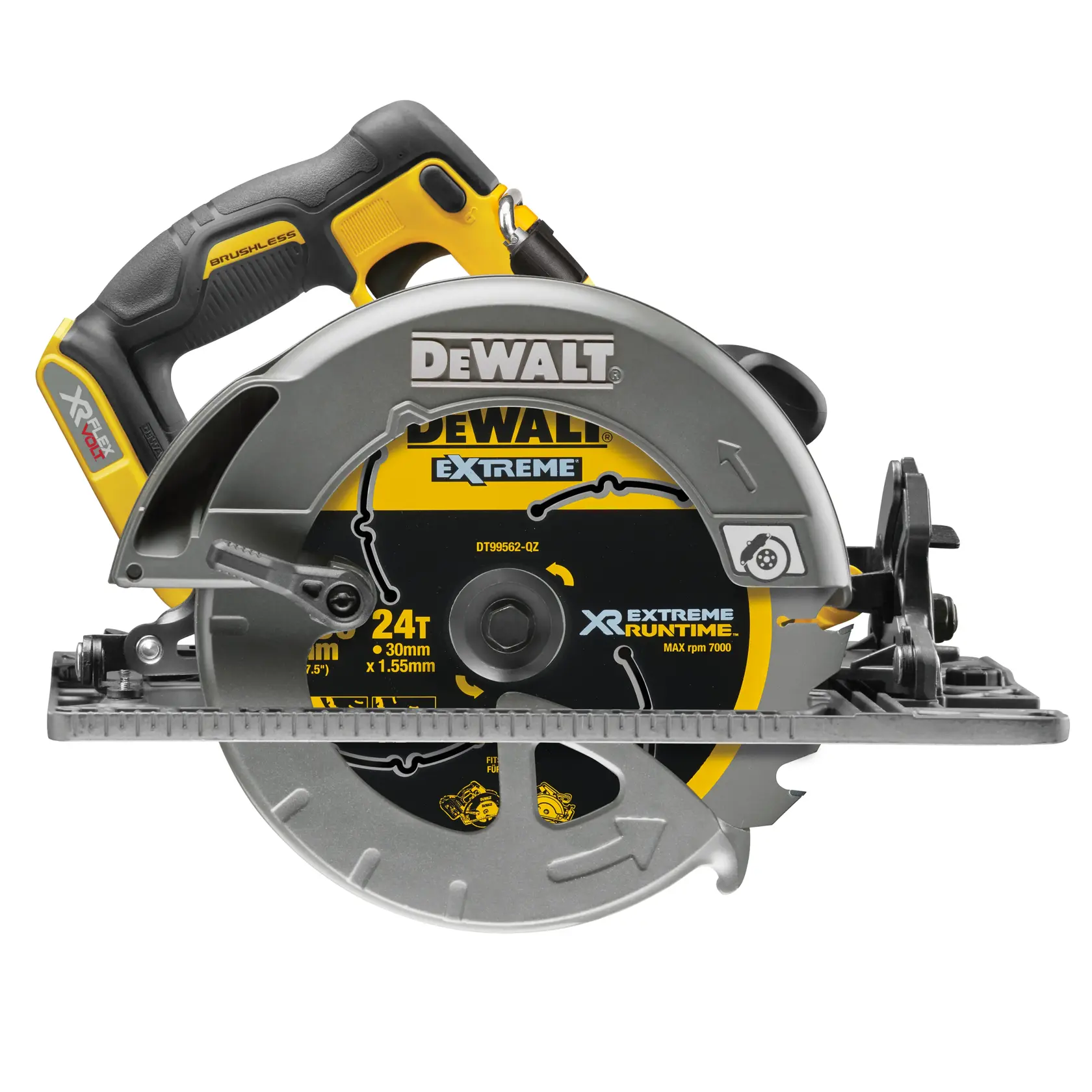 54V XR Flexvolt Scie circulaire 190mm (compatible avec rail de guidage) en coffret TSTAK® - sans accu ni chargeur