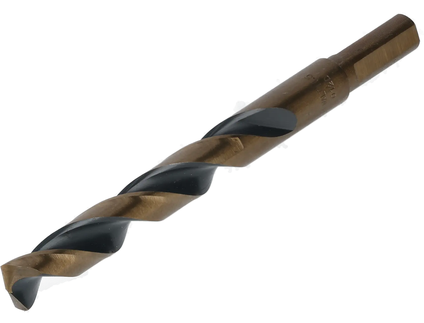 A DEWALT metal drill bit with a hex shank, shown close-up against a white background.