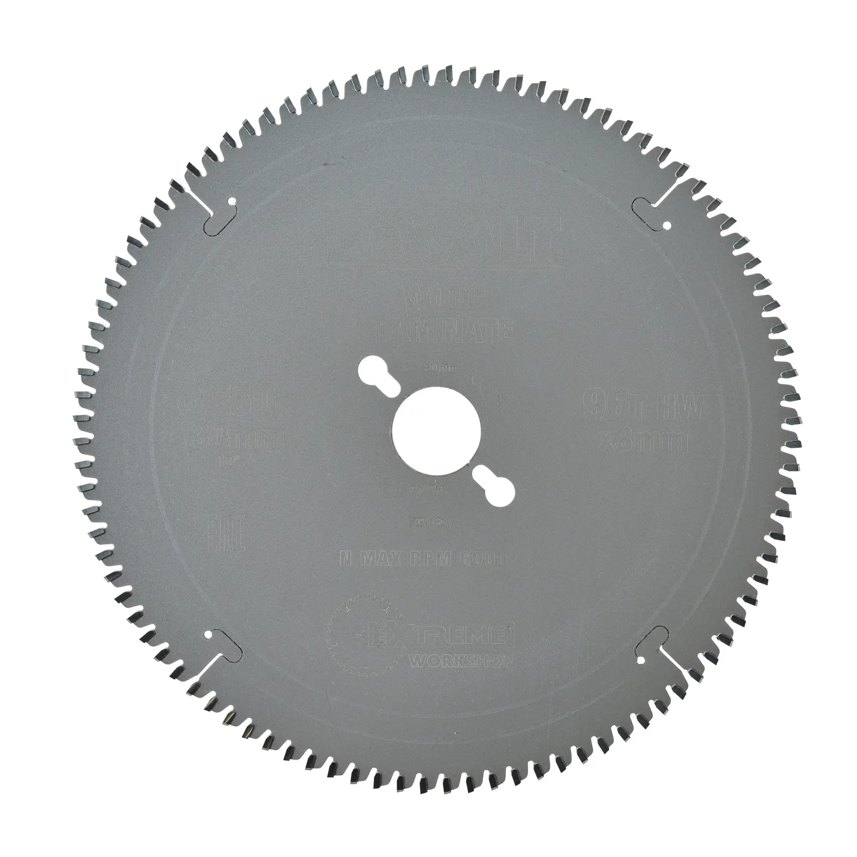 Lame de scie circulaire DEWALT DT4282 à dents fines pour couper bois et laminé.