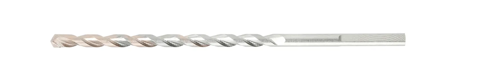 A single metal drill bit with a spiral design, shown against a plain white background.