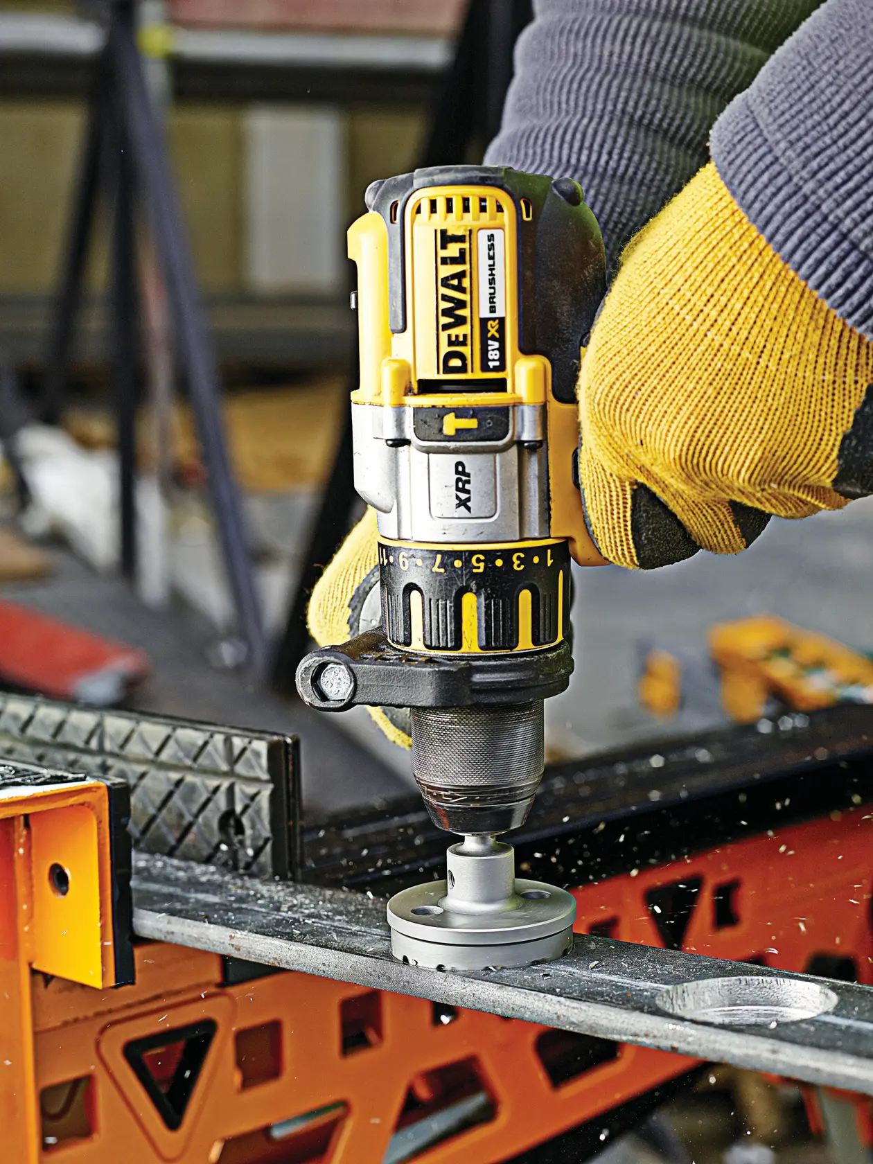 Graphic showing DEWALT XTREME Sub-Compact Series branding with the slogan 'Compact and Performance Packed' on a yellow background.