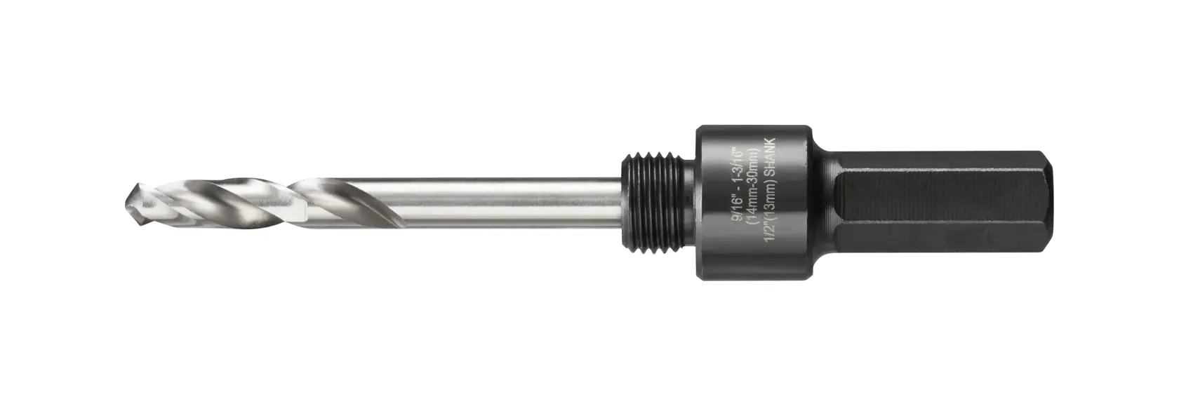 Adaptateur pour Scies Cloche Ø14mm-30mm avec pointe de centrage 13mm