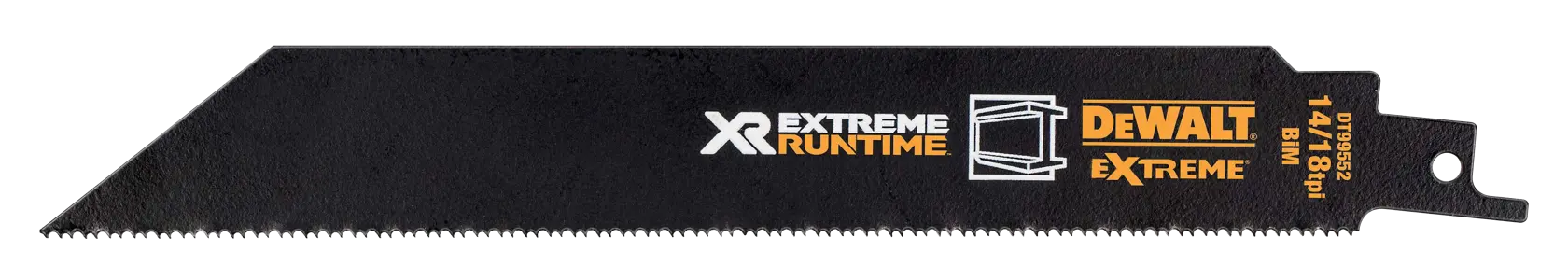 Graphic showing DEWALT XTREME Sub-Compact Series branding with the slogan 'Compact and Performance Packed' on a yellow background.