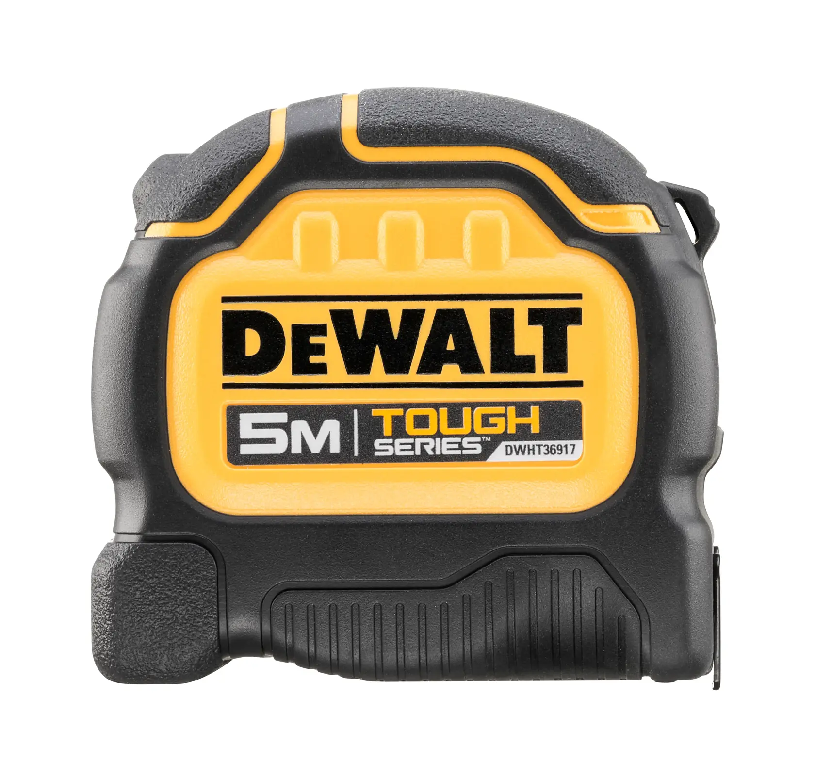 DEWALT Tough Series tape measure, 5 meters, black and yellow, model DWHT36917-0.