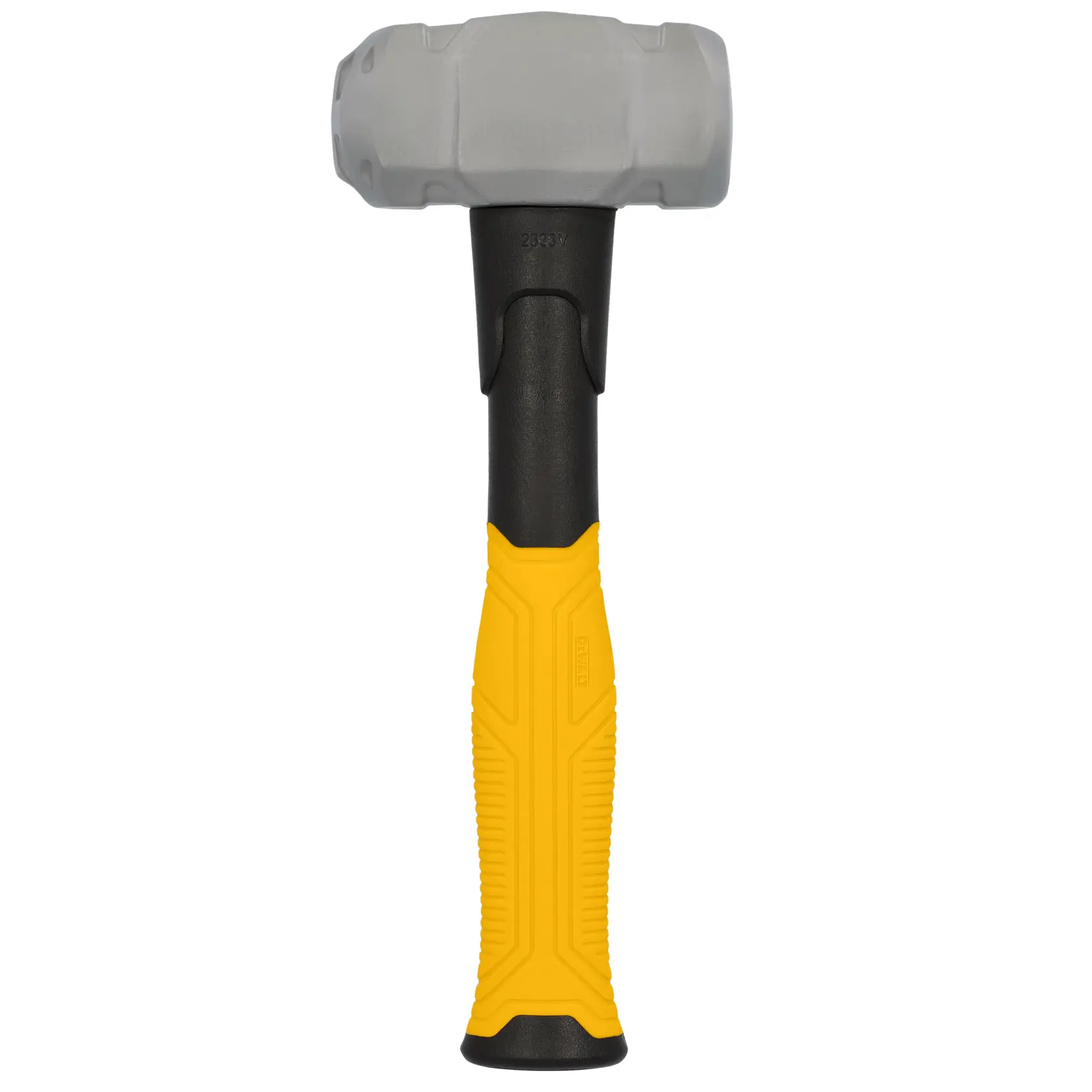Un marteau de frappe DEWALT de 3 livres avec un manche jaune et noir, modèle DWHT56152. Le marteau possède une tête en métal solide et une poignée texturée.