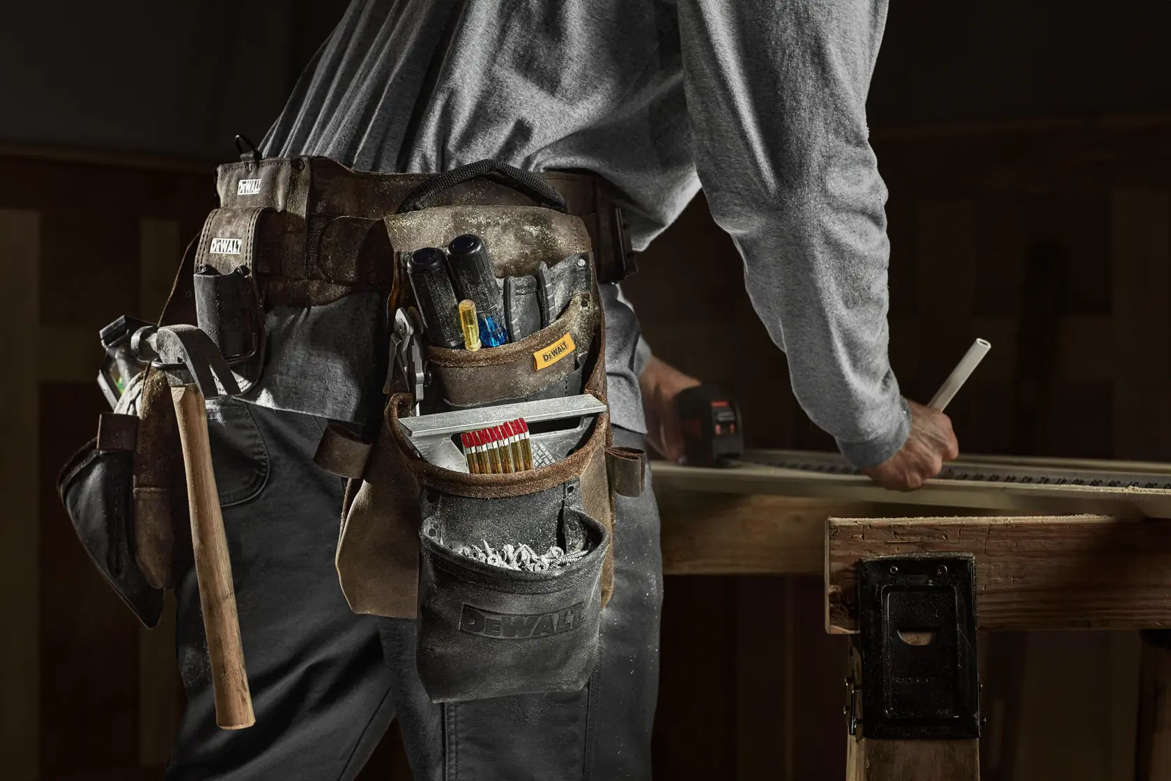 Ceinture porte-outils en cuir